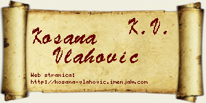 Kosana Vlahović vizit kartica